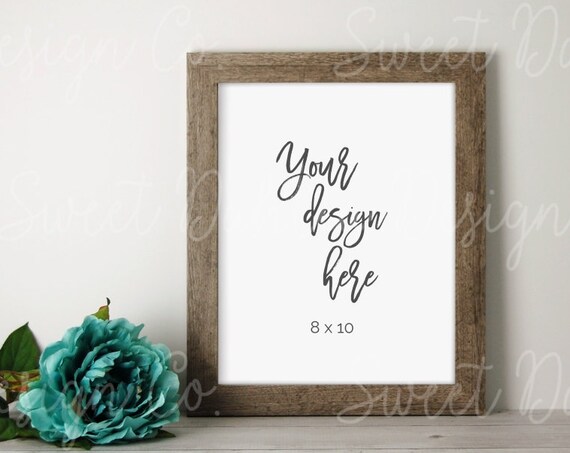Floral Frame Mockup Digital Print Stock Photo Wall Art