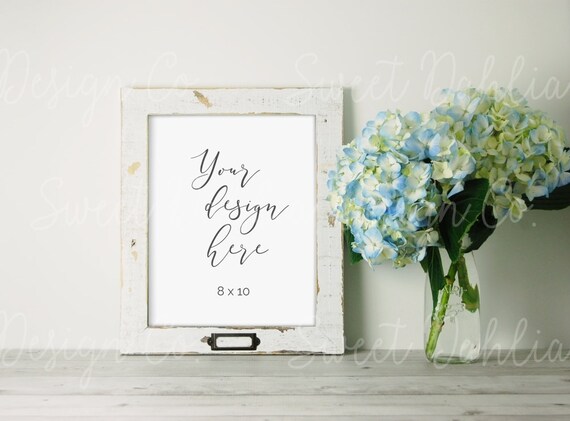 Frame Mockup White Mockup Floral Frame Mockup Distressed Etsy