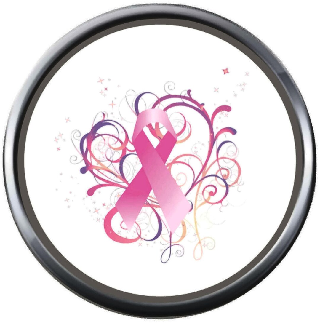 Artistic Heart Swirl Pink Breast Cancer Ribbon Survivor Cure by ...