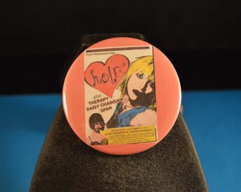 HOLE BUTTON  pin pinback badge punk   Large  2 1/4"   Brand New!  rock 'n roll  music guitar band singer grunge  COURTNEY Love  Kurt Cobain