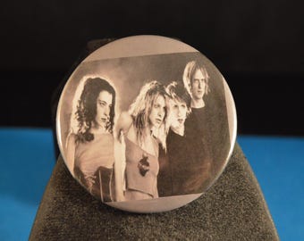 HOLE BUTTON  pin pinback badge punk   Large  2 1/4"   Brand New!  rock 'n roll  music guitar band singer grunge  COURTNEY Love  Kurt Cobain