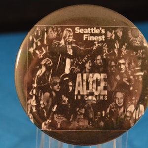 ALICE in CHAINS Seattle's Finest BUTTON  pin pinback badge punk Large 2 1/4" Brand New rock 'n roll  music band grunge Layne Staley Cantrell