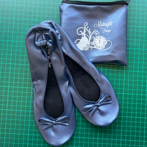 Fold up Flats, Roll Up Flats, Roll Up Shoes,Fold Up Ballet Flat,Fold Up Pumps,Purse Flats,Fold Up Slipper,Ballerina Flats, Rollable Flats Navy Blue