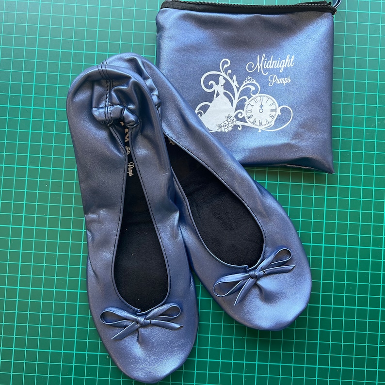 Fold up Flats, Roll Up Flats, Roll Up Shoes,Fold Up Ballet Flat,Fold Up Pumps,Purse Flats,Fold Up Slipper,Ballerina Flats, Rollable Flats Navy Blue