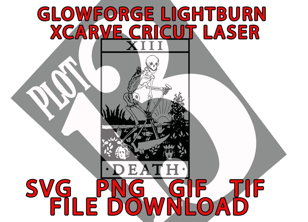Lightburn Xcarve Cricut Files Death Card Tarot Etsy