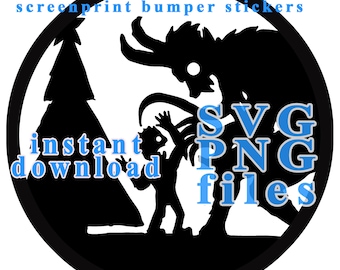 Krampus svg png dxf file instant download very clean files
