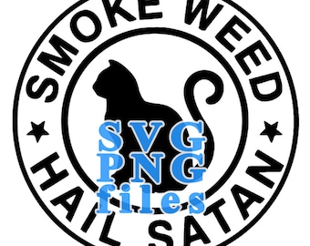 HAIL SATAN svg and png files digital download for cricut cnc or other cutting burning etching
