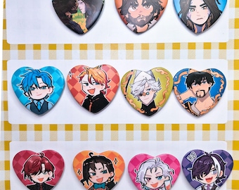 Matte Heart Buttons