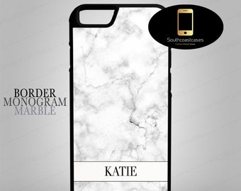 Off White Marble Effect Personalised Solid Initial Phone Case Etsy