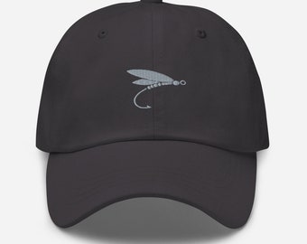 Fly Fishing Baseball Hat | Dry Fly Fish Hat | Outdoors Fishing Lure Cap
