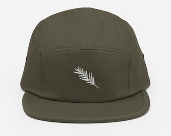 Pine Needle Five Panel Hat | Minimalistyczny kapelusz kempingowy | Piesze wycieczki, Czapka 5-panelowa na zewnątrz