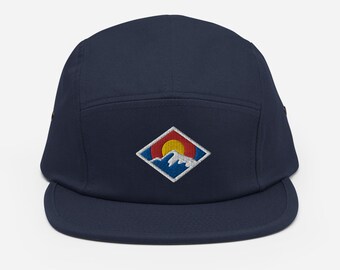Colorado Five Panel Hat | Co 5 Panel Cap | Rocky Mountain Camp Hat | Sunset Mountain Outdoors Hiking Hat