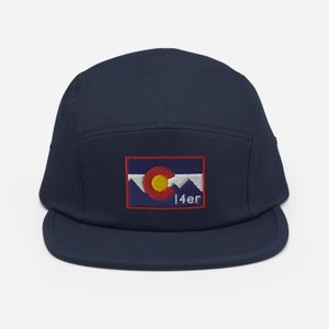 Colorado 14er Five Panel Hat | Co 5 Panel Cap | Fourteener Camp Hat | Outdoors Hiking Hat