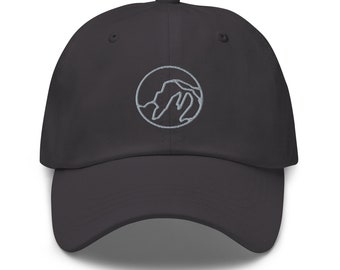Yosemite Half Dome Dad Hat | Minimalist Geometric Mountain Hat Baseball Cap