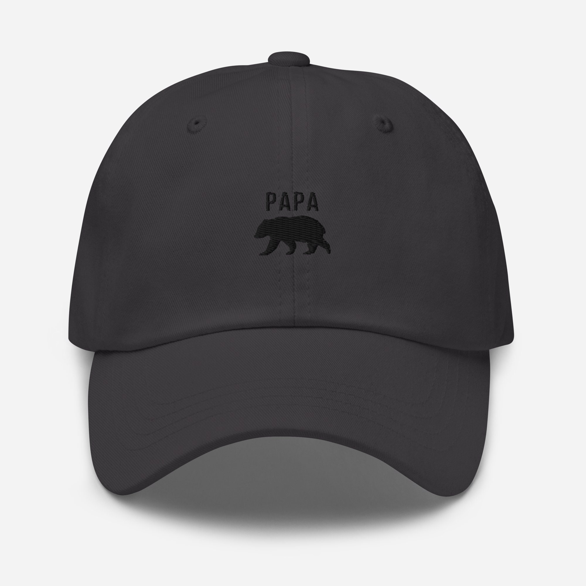 Gorra de béisbol Papa Black Bear / Sombrero de camping de montaña al aire libre minimalista bordado / Sombrero de papá oso negro / Sombrero de oso de California para hombres