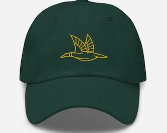 Embroidered Duck Baseball Cap | Duck Hunter Hat | Mallard Duck Dad Hat | Gift for Outdoorsman | Camo Duck Hat option available