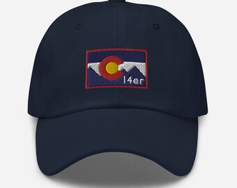 Colorado 14er Dad Hat | Co Baseball Cap | Fourteener Hiking Hat | Outdoors Cap