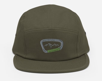 Climbing Carabiner Five Panel Hat | Rock Climbing 5 Panel Cap | Mountain Outdoors Camp Hat | Rock Climber 5 Panel Hat