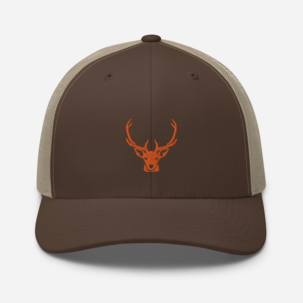 Deer Hunting Hat | Deer Rack Trucker Hat | Deer Hunters Gift | Outdoorsman Hat | Deer Antlers Hat | Country Hat for Men | Camping | Hiking