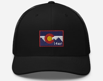 Colorado Fourteener Hat | 14er Trucker Hat | Co 14ers Hiking Outdoors Hat