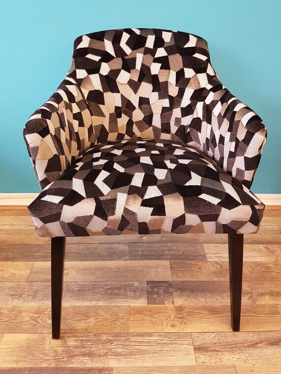 Spring Sale Pair Of Vintage Retro East German Tall Cocktail Chairs Restored Re Upholstered