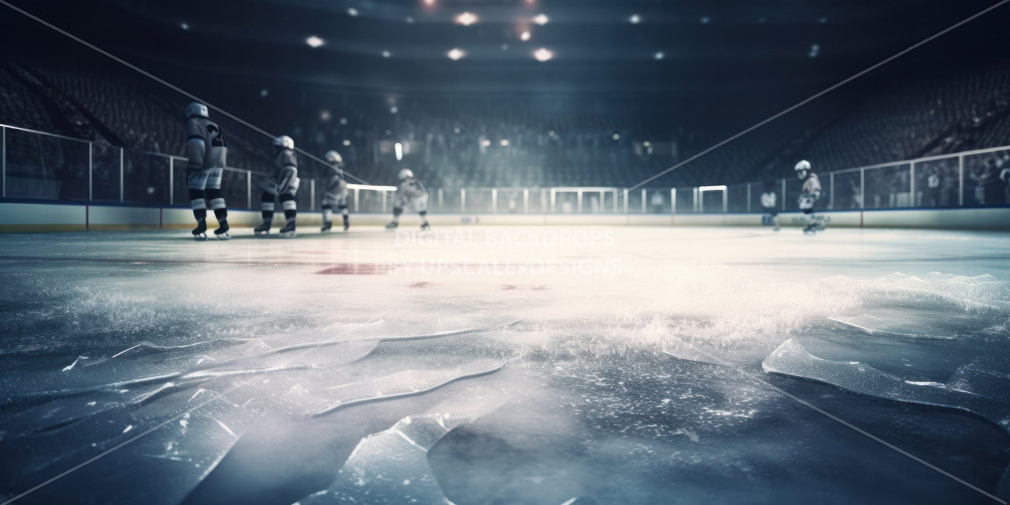 Ice Hockey Rink Background V3 Set of 5 Digital Illustration Etsy