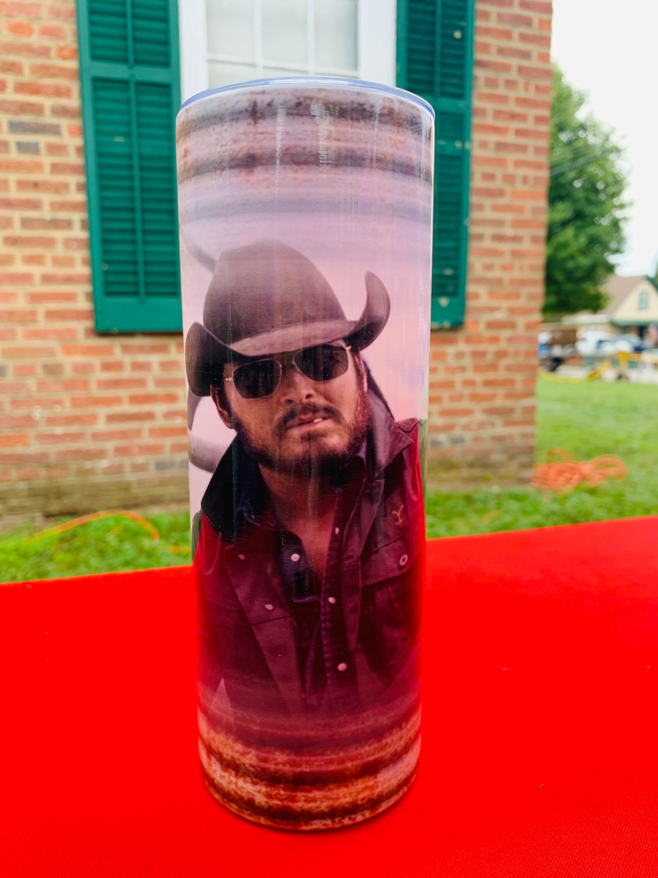 Drinkware RIP Yellowstone Skinny Sublimation Insulated Tumbler 20oz Hot