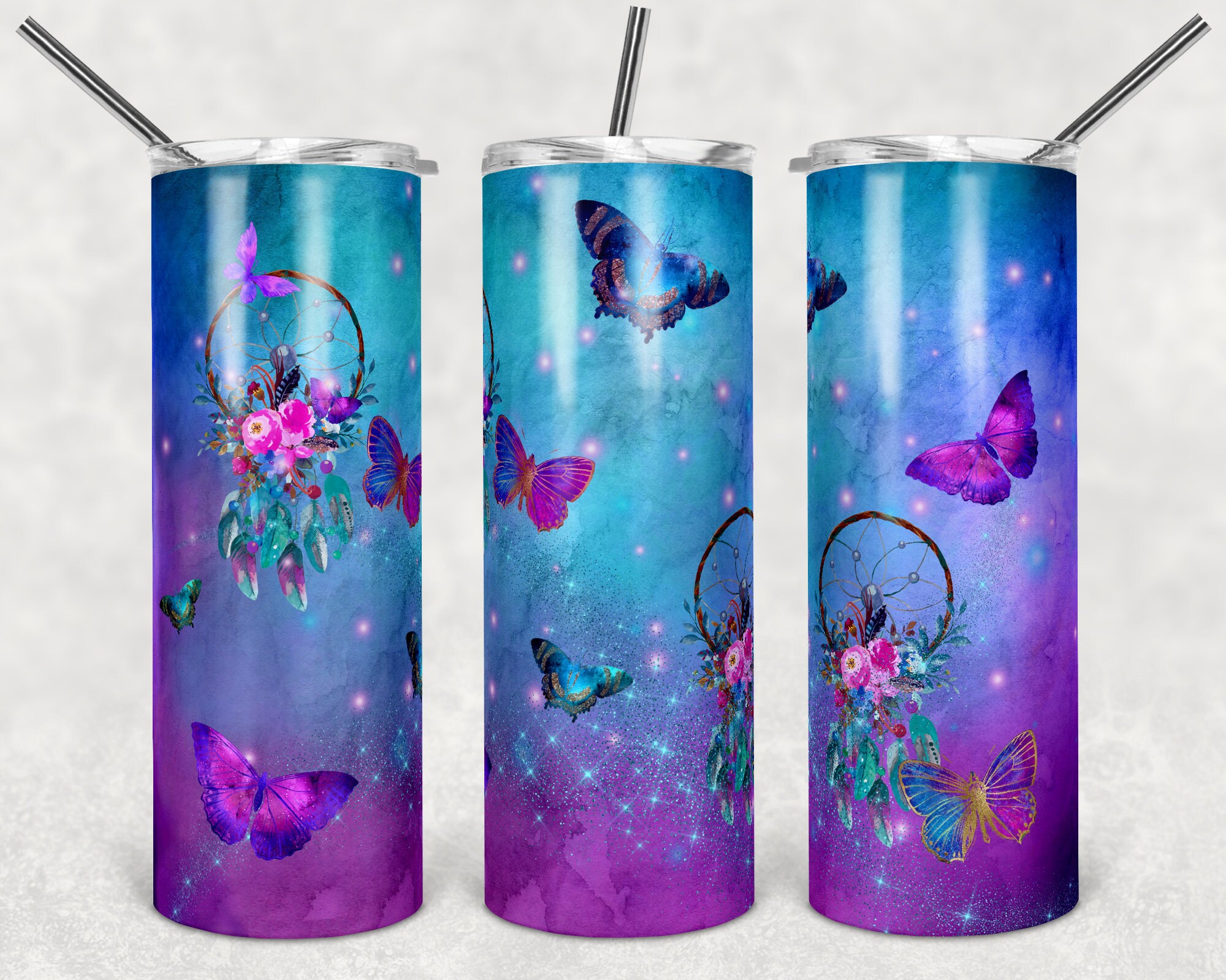 Custom Tumblers Butterfly Dream 20 Oz. Tumbler Etsy