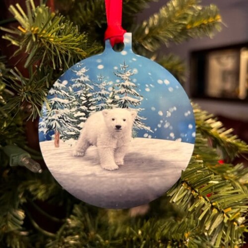 Polar Bear Ornament Christmas Handmade Pottery Arctic Bear - Etsy