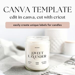Canva Template Candle Label for Scented Candles | Candle Label SVG for Cricut | Editable Candle Packaging | Candle Sticker DIY With Tutorial