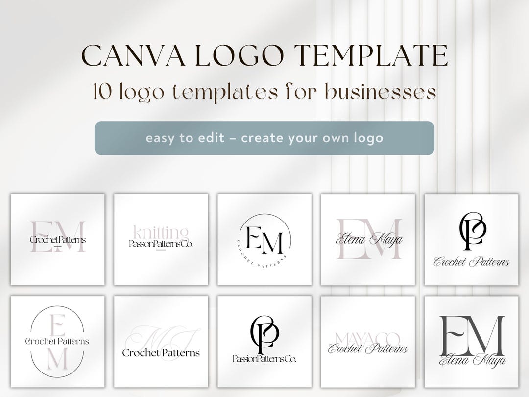 Template for Logos | DIY Editable Canva Template | Create Your Own Logo ...