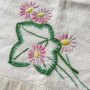 Vintage table centre/tray cloth/embroidered tray cloth/vintage decor/ vintage linen/ table centre/vintage embroidery