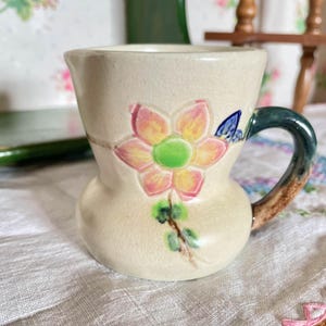 Vintage jug/pink flower china jug/china jug/rose china/vintage decor/vintage china
