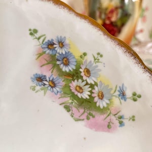 Vintage plate /rose china/floral plate /vintage china /vintage decor/serving plate/pink plate/sandwich plate/vintage gift
