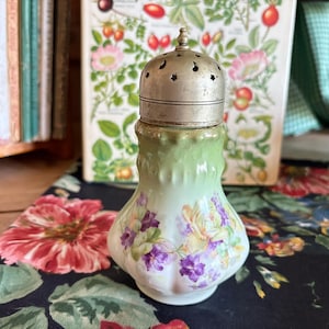 Vintage sugar shaker/china sugar shaker/Floral china/vintage decor/kitchenalia