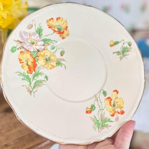 Vintage plate /rose china/floral plate /vintage china /vintage decor/serving plate/pink plate/sandwich plate/vintage gift