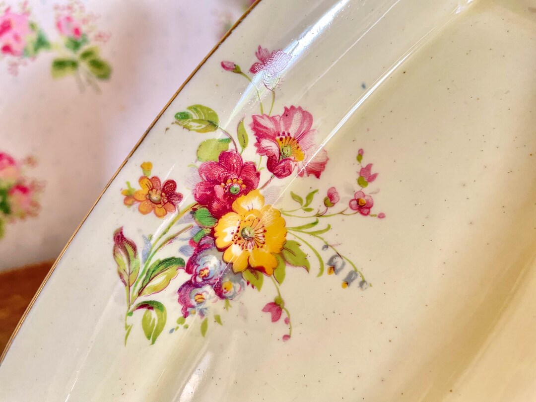 ヴィンテージ ロイヤルスタッフォードシャー チンツ ディッシュ：花柄