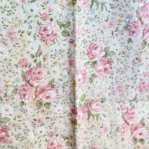 Vintage curtains /floral curtains /vintage fabric /vintage rose curtains/french vintage /vintage decor /pair of curtains