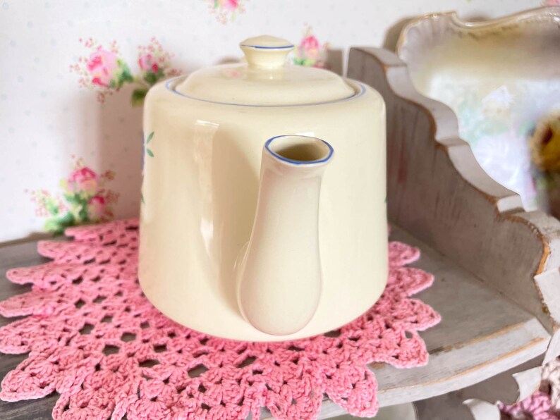 théière vintage/théière en porcelaine à fleurs/pichet avec couvercle/pichet en poterie/décor vintage/chine à fleurs/cadeau pour la fête des mères image 5