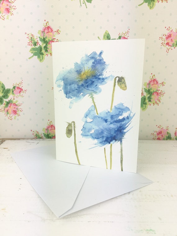 Blank greetings card /greetings card/hand painted in Etsy