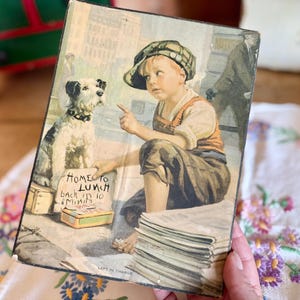 Imagen vintage / imagen de perro / tarjeta impresa vintage / decoración vintage / decoración de pared