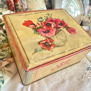 Vintage Blechdose/Aufbewahrungsdose/ Vintage Blumendose/ Vintage Dose/ Blumendose/ rostige Dose/ Vintage Deko/ Vintage Aufbewahrung