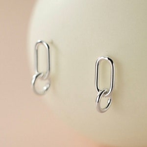 Tiny Sterling Silver stud earrings for her circle form