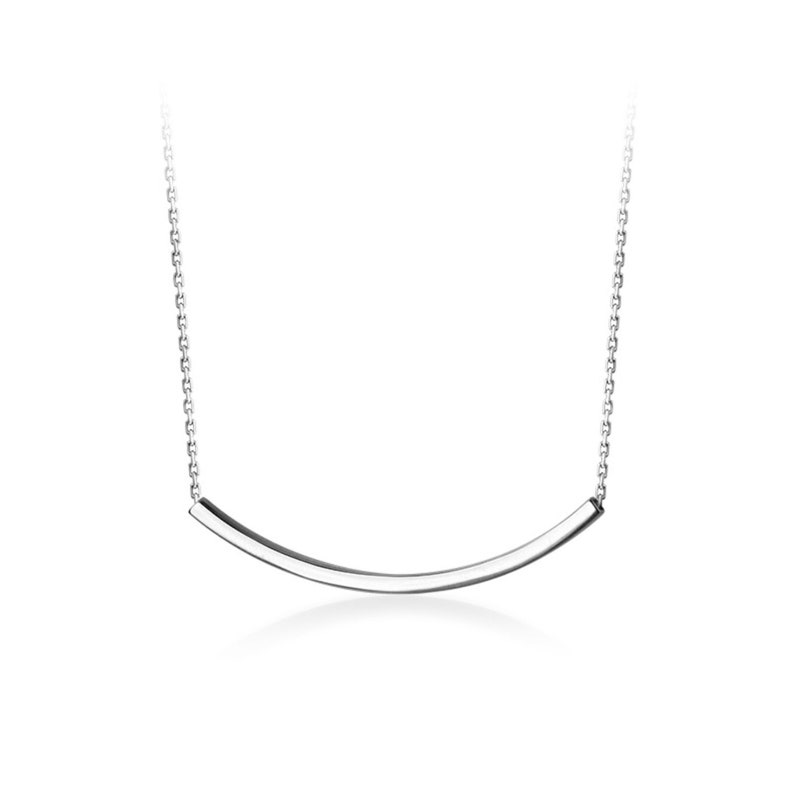Silver Bar Necklace Sterling Silver Silver Chain Necklace Etsy