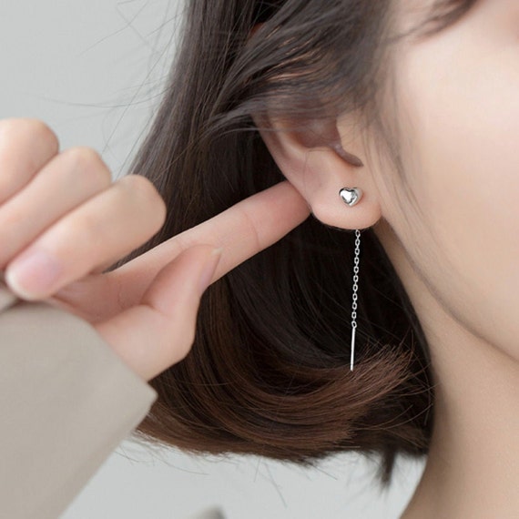 Sterling silver round leaf earrings by eko jewelry design, Lata