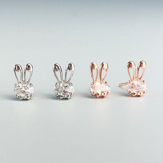 Rabbit shop earrings gold