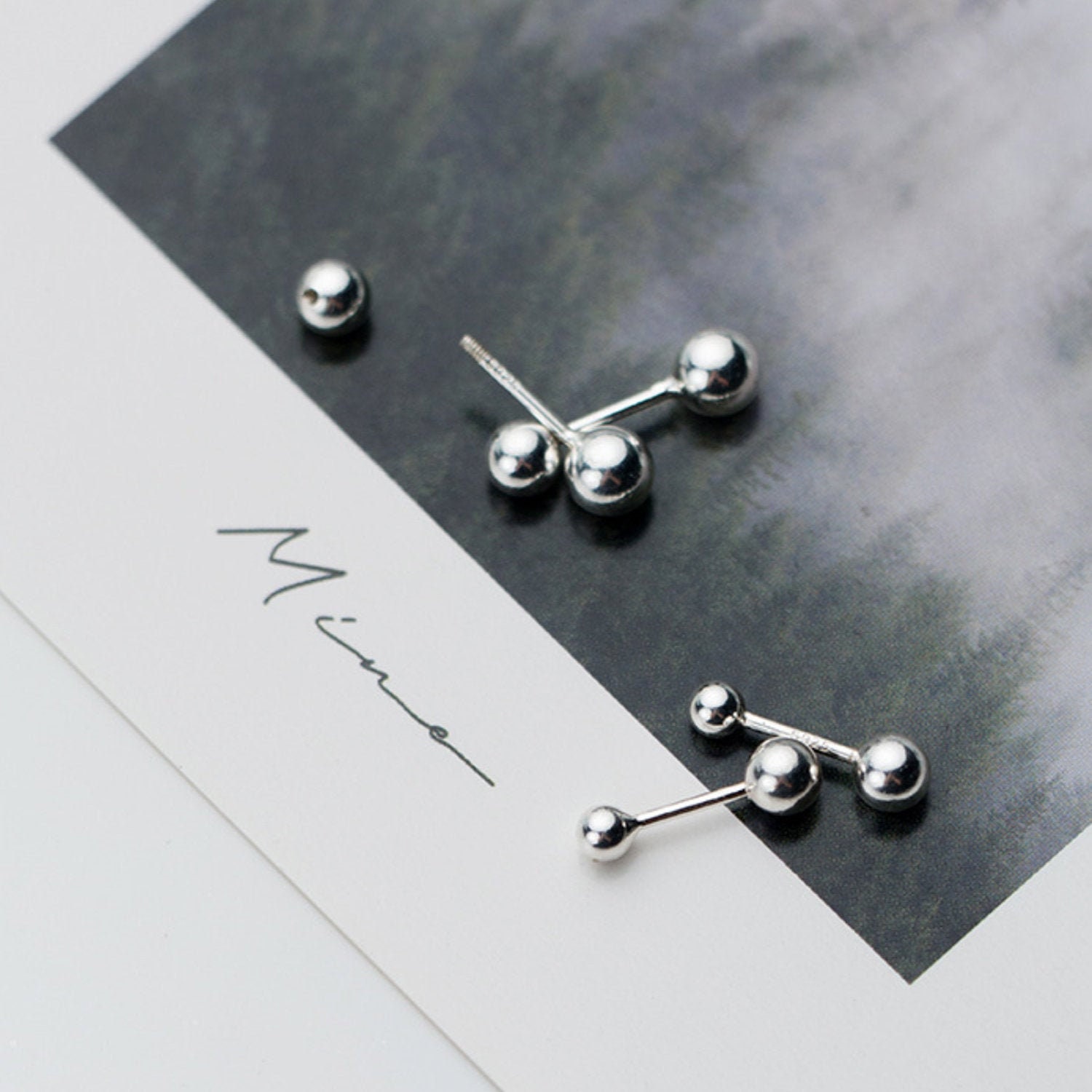 Sterling Silver Screw Back Earrings, 3mm Ball or Button Screw Back