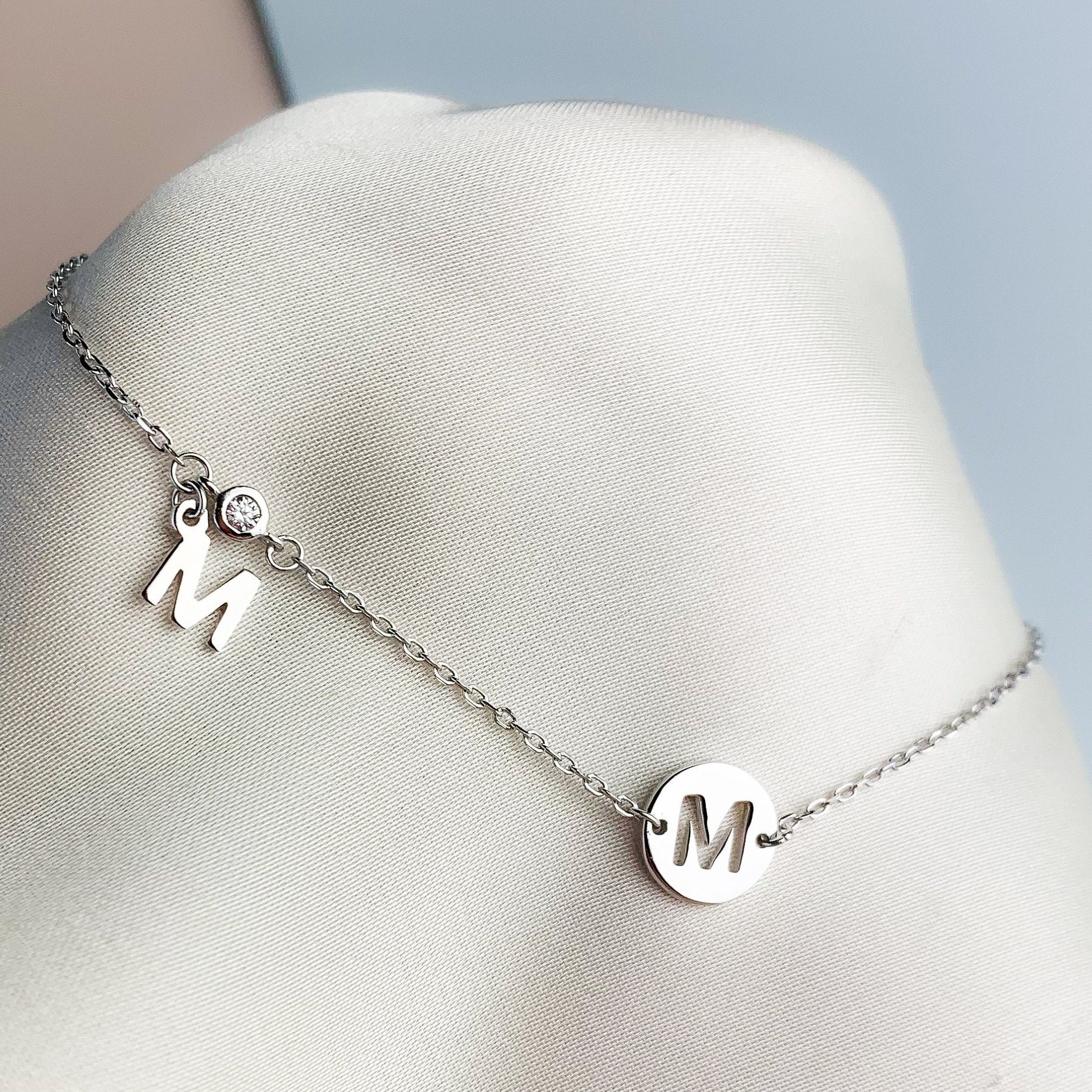 Jewelersclub Sterling Silver Y Initial Charm Bracelet, Women's, Size: One Size