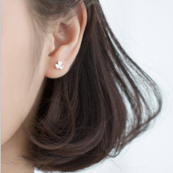 Tiny earrings shop sterling silver