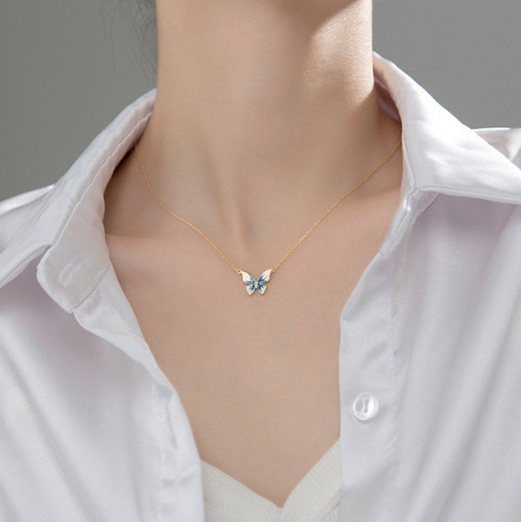 Single butterfly necklace deals